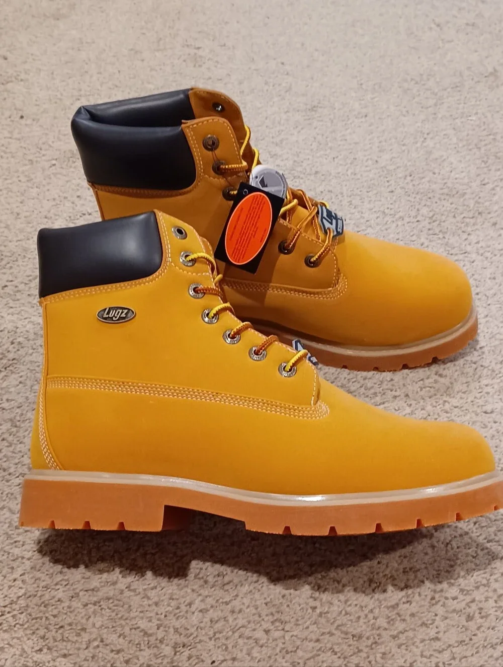 NWT Lugz Convoy Wheat Work-Style Boots - Honey Wheat Steel Toe Work Boot Size 12